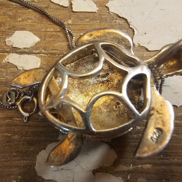 Turtle sterling silver necklace - Picture 3 of 6